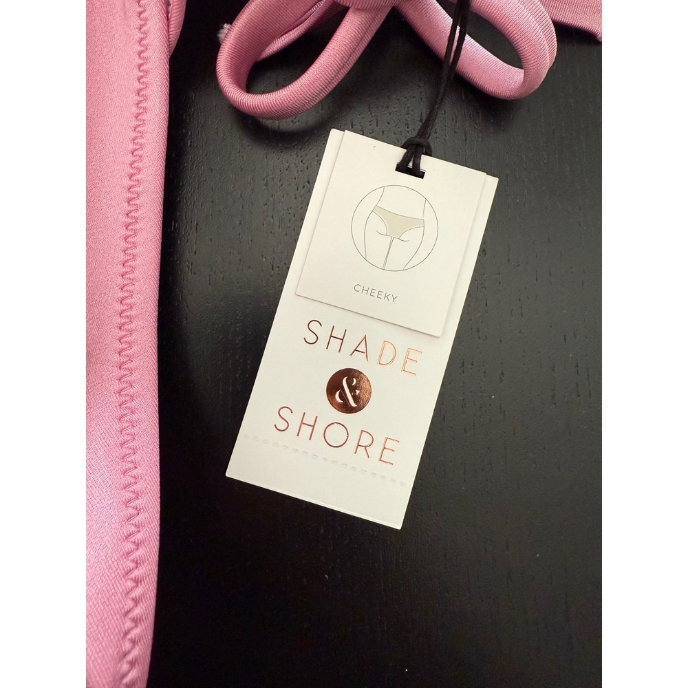 Shade & Shore Cheeky Side-Tie Bikini Bottom Womens L (12-14) Pink Beach Resort - Picture 3 of 7